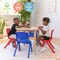 Plastic Classroom Stack Chairs, Indoor/Outdoor Seats for Kids, 12in Seat Height